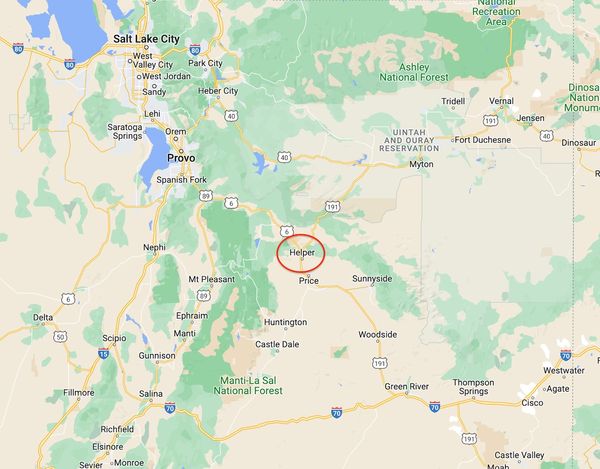 Helper Utah Map